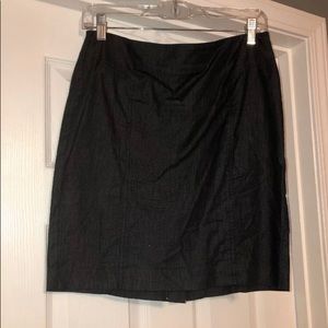 Ann Taylor LOFT Dark Rinse Chambray 6P Denim Skirt